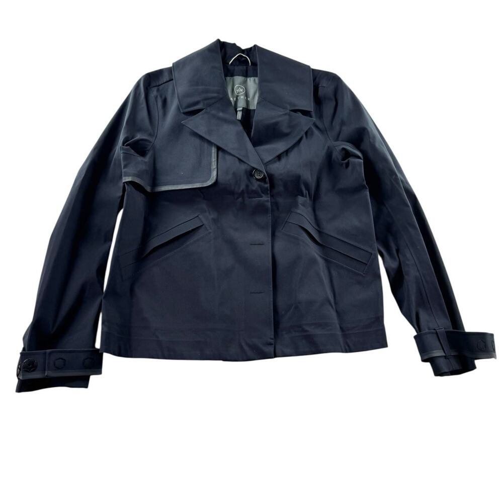 AETHER Cole Jacket Womens XS Technical Peacoat Quiet Luxury Matte Black Chic